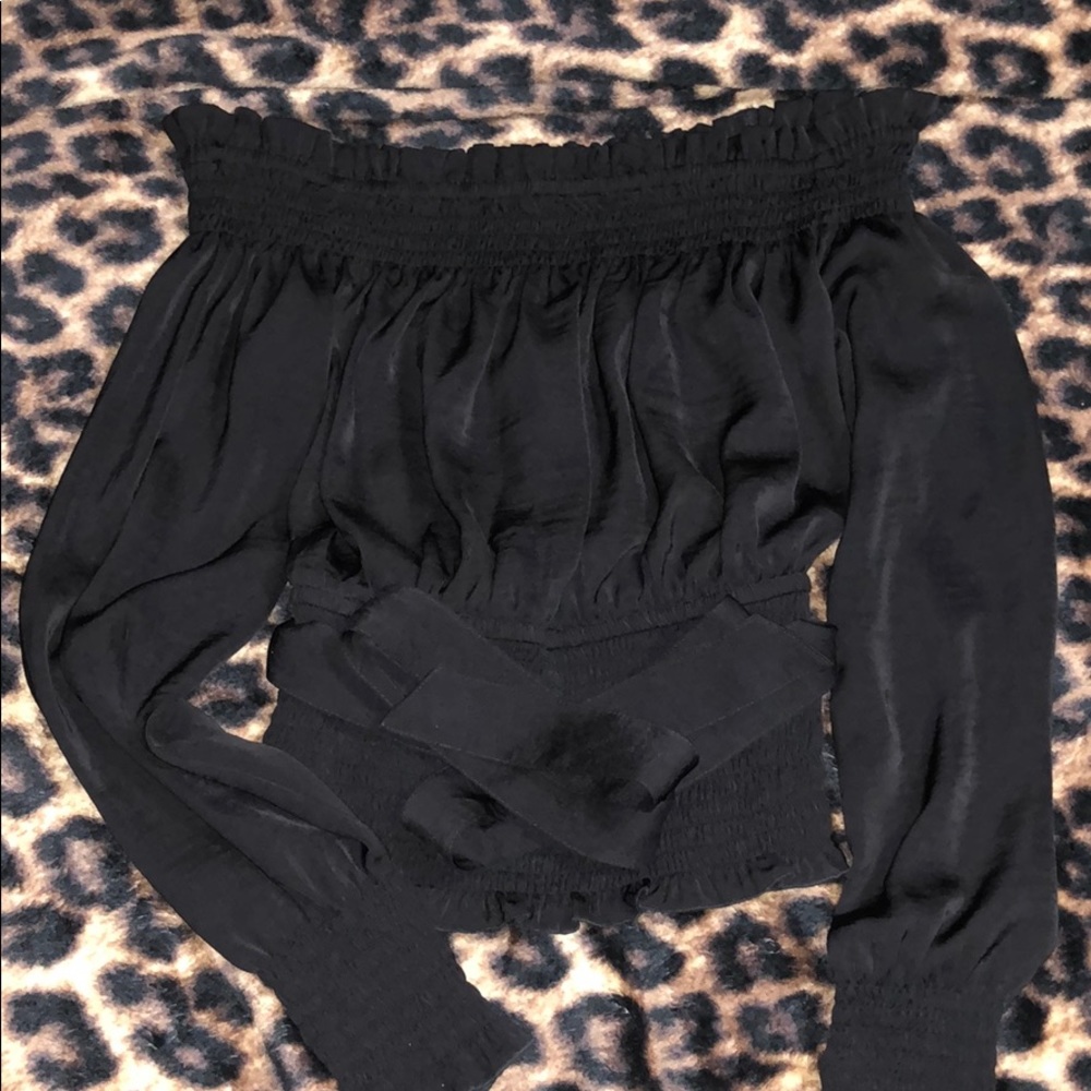 Off the shoulder black Express shirt